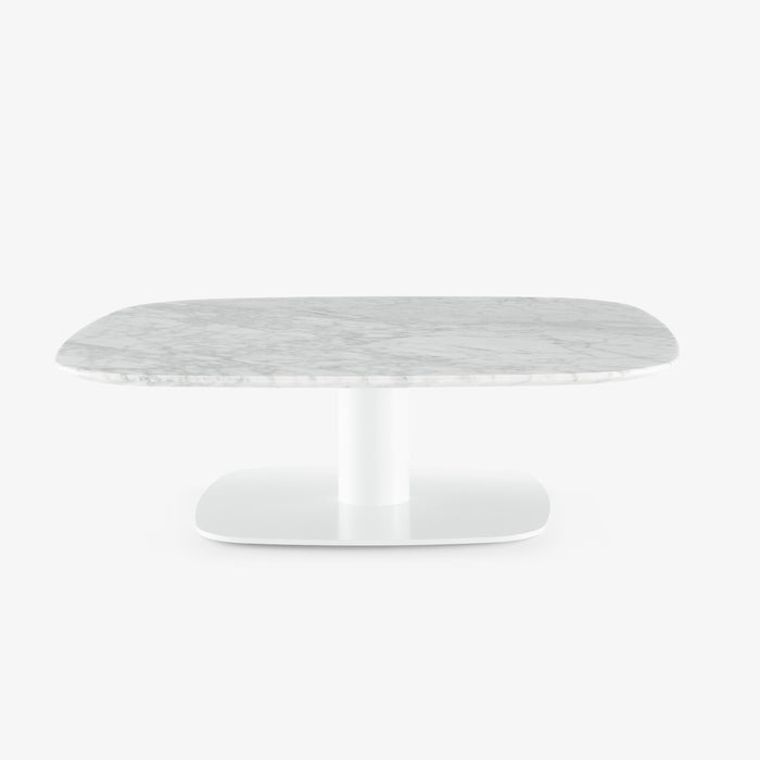 Ligne Roset Alster Low Table Marble Top White Lacquered Base - MyConcept Hong Kong