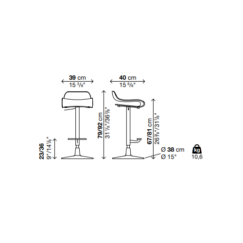 BCN Adjustable Height Stool - MyConcept Hong Kong
