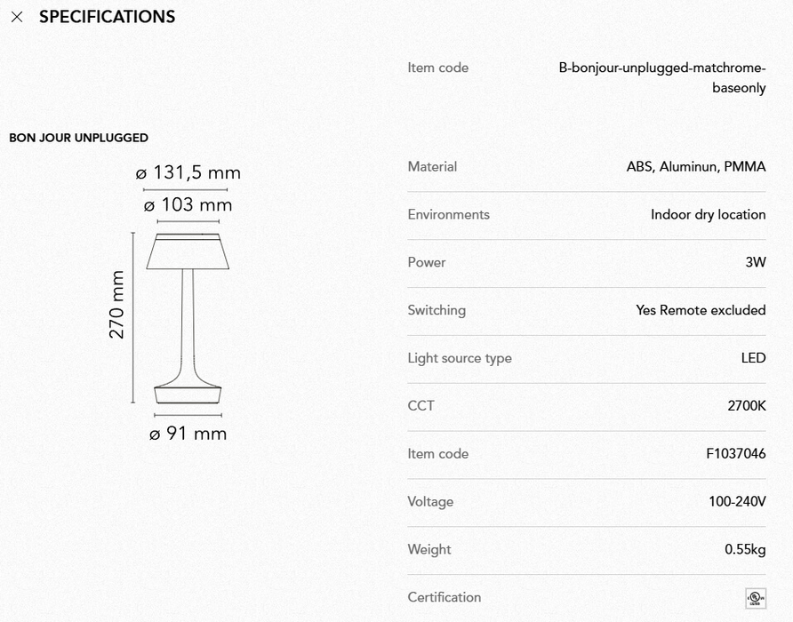 Flos Bon Jour Unplugged Table Lamps - MyConcept Hong Kong