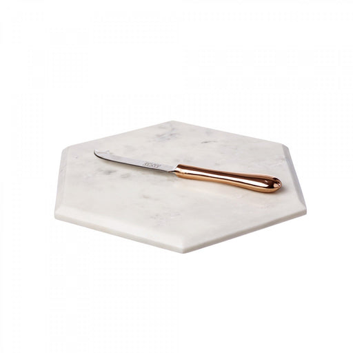 Hexagonal Marble Board with Copper Cheese Knife - MyConcept Hong Kong