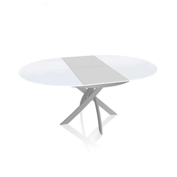 Barone Extendable Round Crystal Table