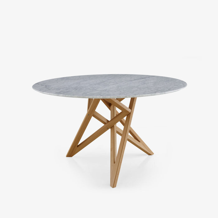 Ligne Roset Ennéa Round Dining Table Legs In Natural Oak - MyConcept Hong Kong