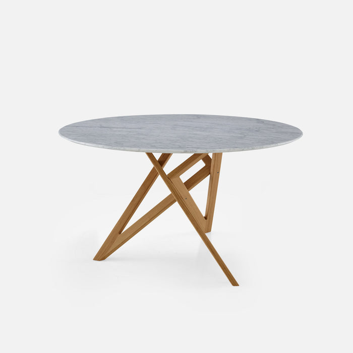 Ligne Roset Ennéa Round Dining Table Legs In Natural Oak - MyConcept Hong Kong