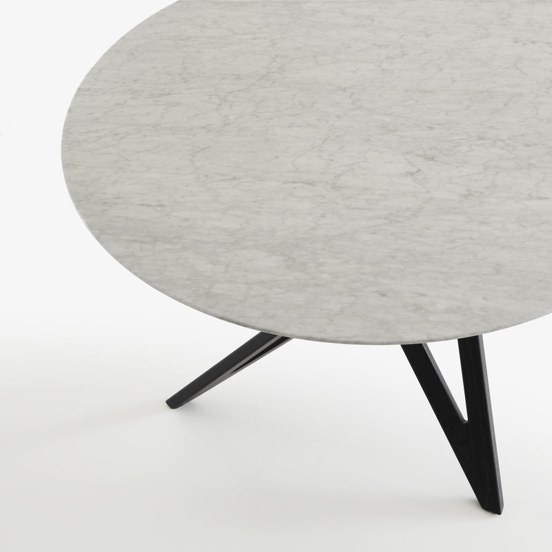 Ligne Roset Ennéa Round Dining Table Base In Black Stained Ash - MyConcept Hong Kong