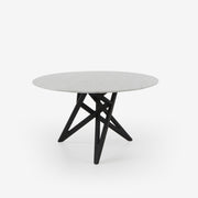 Ligne Roset Ennéa Round Dining Table Base In Black Stained Ash - MyConcept Hong Kong