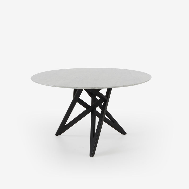 Ligne Roset Ennéa Round Dining Table Base In Black Stained Ash - MyConcept Hong Kong