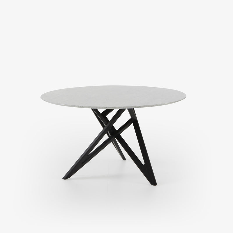Ligne Roset Ennéa Round Dining Table Base In Black Stained Ash - MyConcept Hong Kong