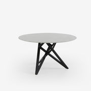 Ligne Roset Ennéa Round Dining Table Base In Black Stained Ash - MyConcept Hong Kong