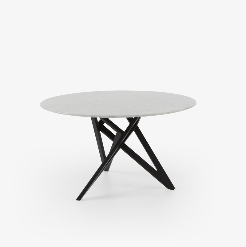 Ligne Roset Ennéa Round Dining Table Base In Black Stained Ash - MyConcept Hong Kong