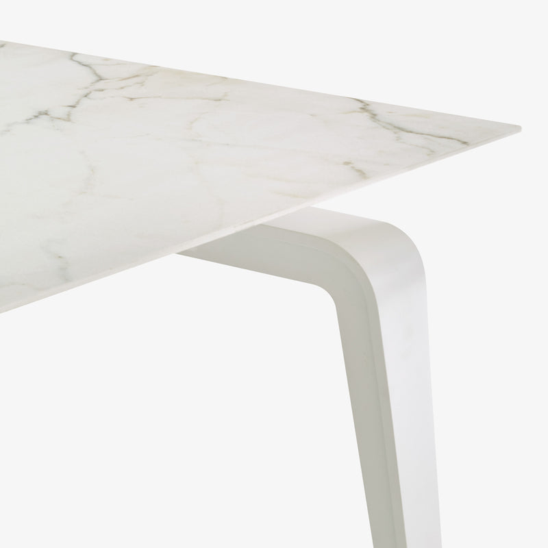 Ligne Roset Odessa Rectangular Dining Table White Lacquered Base - MyConcept Hong Kong