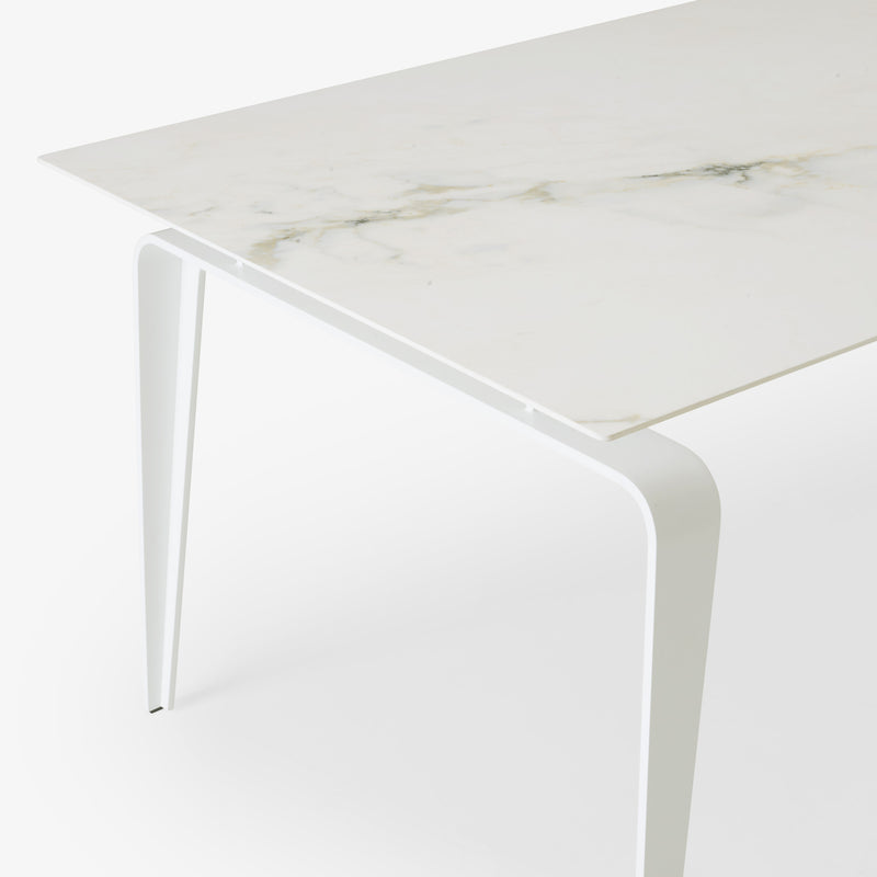 Ligne Roset Odessa Rectangular Dining Table White Lacquered Base - MyConcept Hong Kong