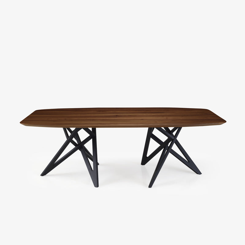 Ligne Roset Ennéa Dining Table – Barrel-Shaped Base In Black Stained Ash - MyConcept Hong Kong