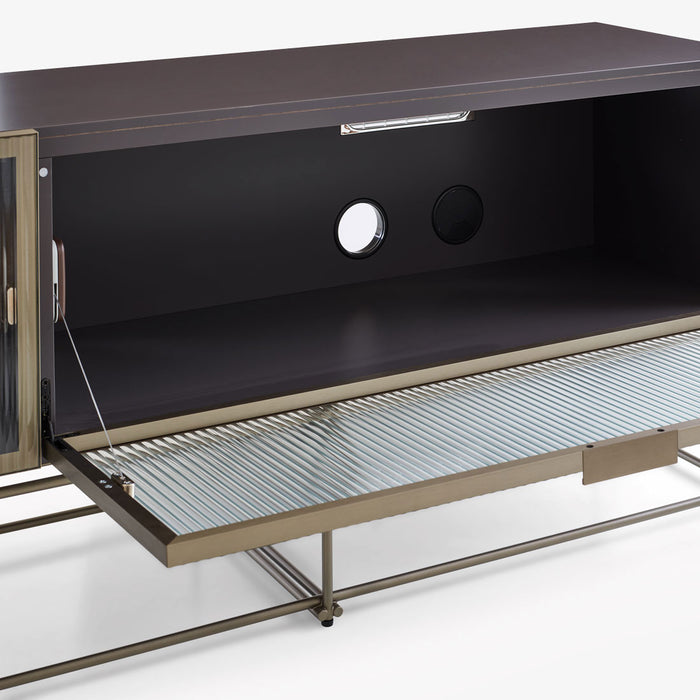 Ligne Roset Canaletto Display Cabinet Chest With 2 Flap Doors Clear Glass Front K 5 - MyConcept Hong Kong