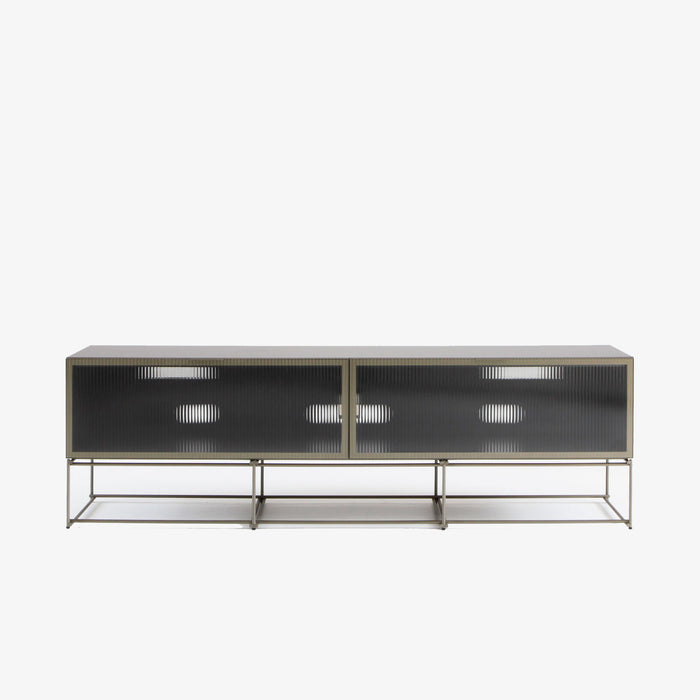 Ligne Roset Canaletto Display Cabinet Chest With 2 Flap Doors Clear Glass Front K 5 - MyConcept Hong Kong