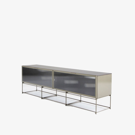 Ligne Roset Canaletto Display Cabinet Chest With 2 Flap Doors Clear Glass Front K 5 - MyConcept Hong Kong