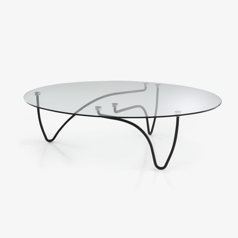 Ligne Roset Rythme Oval Low Table Clear Glass Top - MyConcept Hong Kong