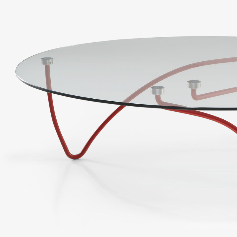 Ligne Roset Rythme Oval Low Table Clear Glass Top - MyConcept Hong Kong