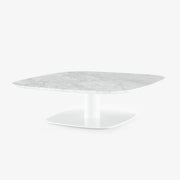 Ligne Roset Alster Low Table Marble Top White Lacquered Base - MyConcept Hong Kong