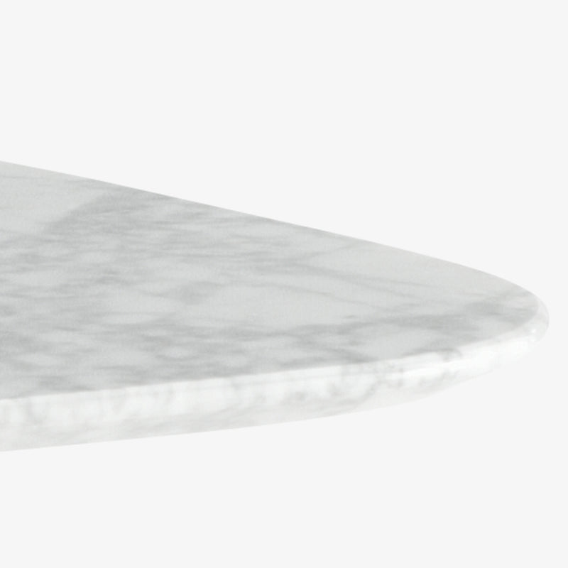 Ligne Roset Alster Low Table Marble Top White Lacquered Base - MyConcept Hong Kong