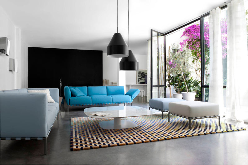 Ligne Roset Alster Low Table Marble Top White Lacquered Base - MyConcept Hong Kong