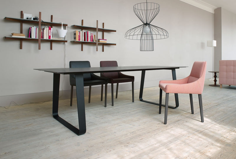 Ligne Roset Vilna Dining Table Black Lacquered Base - MyConcept Hong Kong