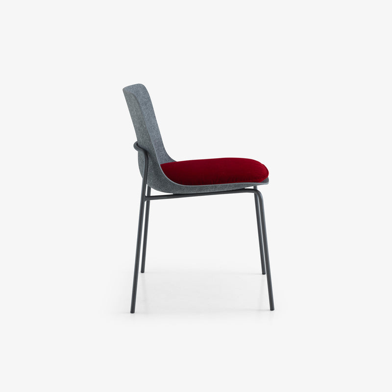 Ligne Roset Ettoriano Chair Anthracite Metal Base - MyConcept Hong Kong