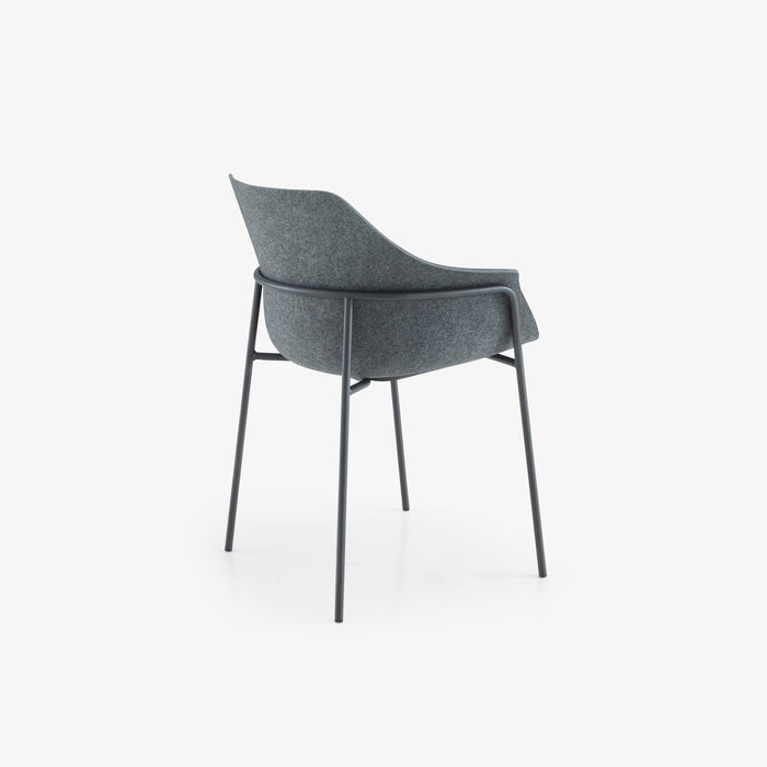 Ligne Roset Ettoriano Carver Chair Anthracite Metal Base - MyConcept Hong Kong