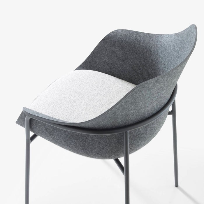 Ligne Roset Ettoriano Carver Chair Anthracite Metal Base - MyConcept Hong Kong