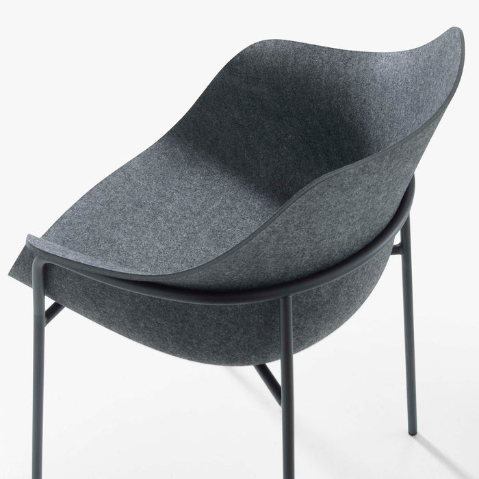 Ligne Roset Ettoriano Carver Chair Anthracite Metal Base - MyConcept Hong Kong