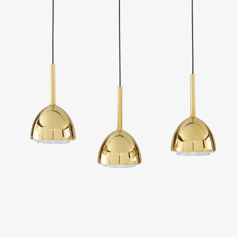Ligne Roset Brass Bell Suspended Ceiling Light 3 Cables - MyConcept Hong Kong