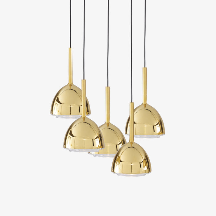 Ligne Roset Brass Bell Suspended Ceiling Light 5 Cables - MyConcept Hong Kong