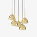 Ligne Roset Brass Bell Suspended Ceiling Light 5 Cables - MyConcept Hong Kong