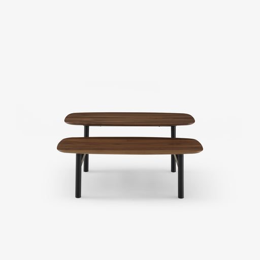 Ligne Roset Pantographe Low Table European Walnut Top Black Lacquered Base - MyConcept Hong Kong