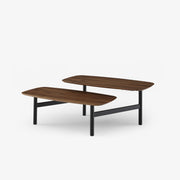 Ligne Roset Pantographe Low Table European Walnut Top Black Lacquered Base - MyConcept Hong Kong