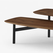 Ligne Roset Pantographe Low Table European Walnut Top Black Lacquered Base - MyConcept Hong Kong