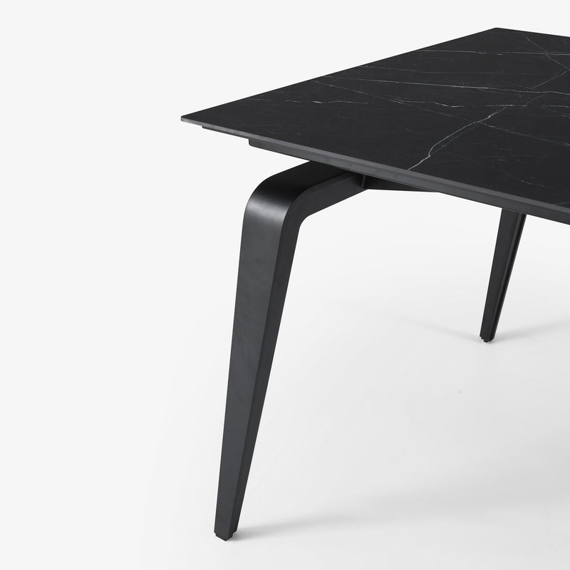 Ligne Roset Odessa Rectangular Dining Table Black Lacquered Base - MyConcept Hong Kong