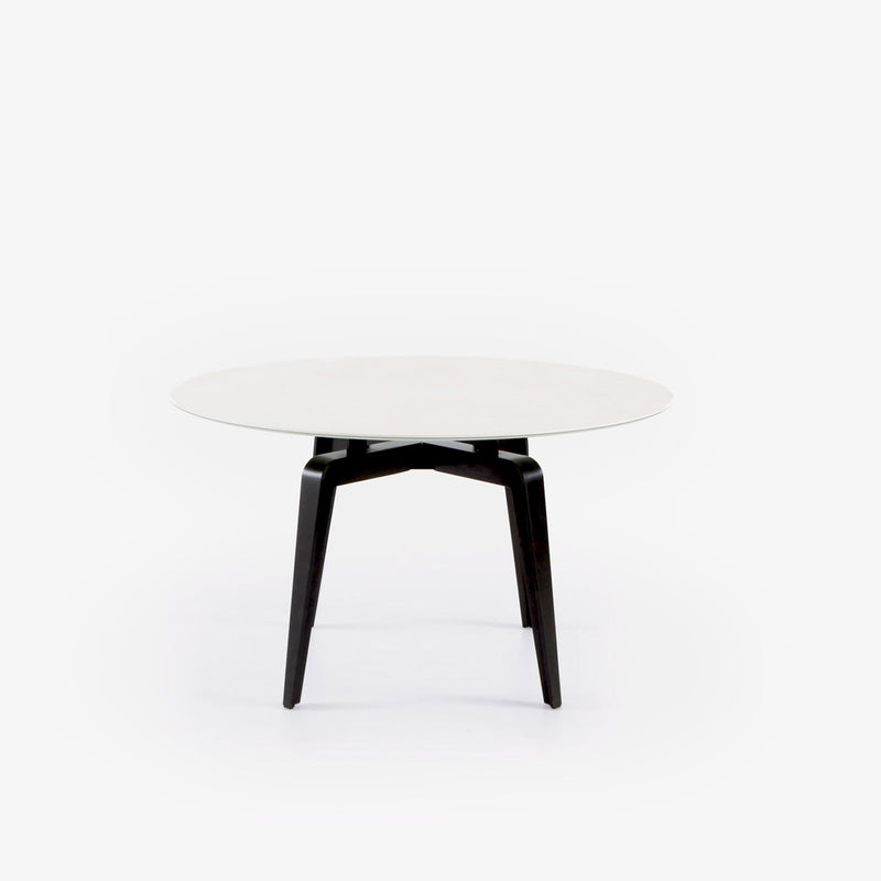Ligne Roset Odessa Round Dining Table Black Lacquered Base - MyConcept Hong Kong