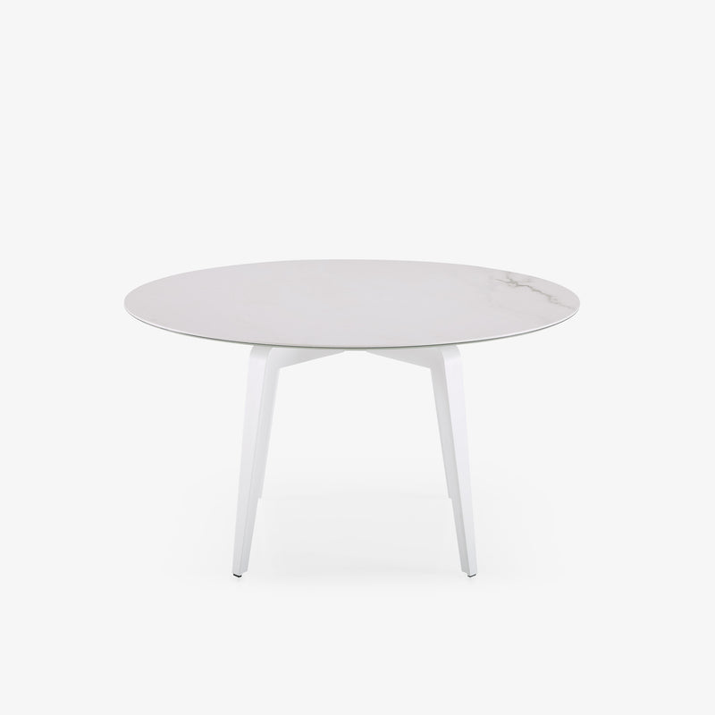 Ligne Roset Odessa Round Dining Table White Lacquered Base - MyConcept Hong Kong
