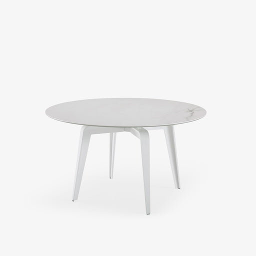 Ligne Roset Odessa Round Dining Table White Lacquered Base - MyConcept Hong Kong