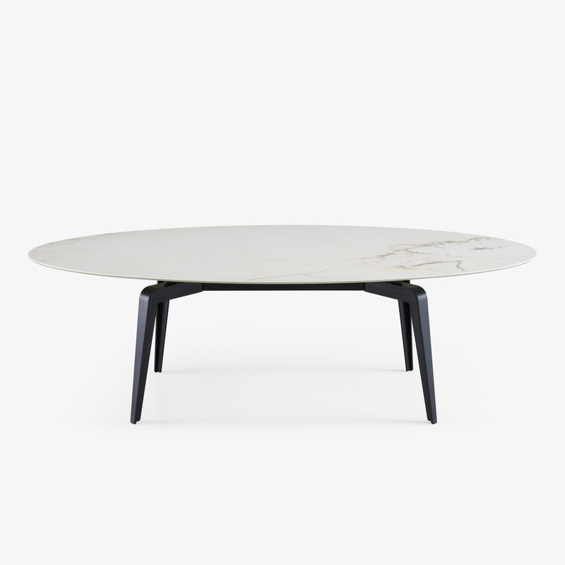 Ligne Roset Odessa Oval Dining Table Black Lacquered Base - MyConcept Hong Kong