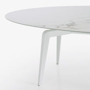 Ligne Roset Odessa Oval Dining Table White Lacquered Base - MyConcept Hong Kong