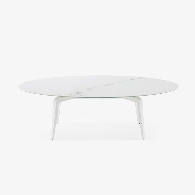 Ligne Roset Odessa Oval Dining Table White Lacquered Base - MyConcept Hong Kong