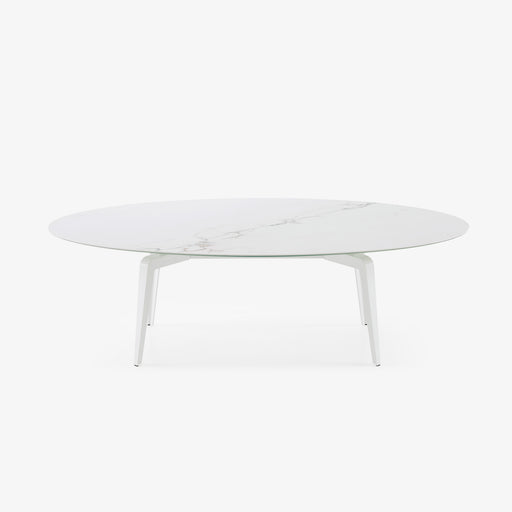 Ligne Roset Odessa Oval Dining Table White Lacquered Base - MyConcept Hong Kong