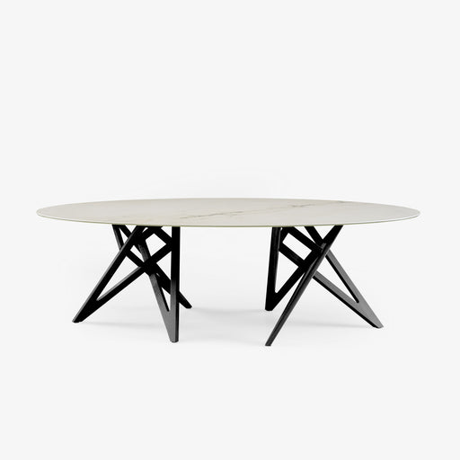 Ligne Roset Ennéa Oval Dining Table Base In Black Stained Ash - MyConcept Hong Kong