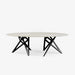 Ligne Roset Ennéa Oval Dining Table Base In Black Stained Ash - MyConcept Hong Kong