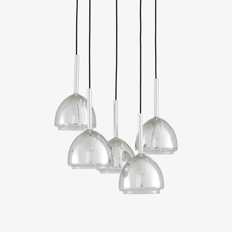 Ligne Roset Chrome Bell Suspended Ceiling Light 5 Cables - MyConcept Hong Kong