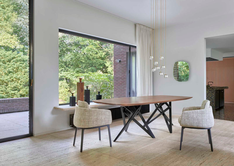 Ligne Roset Ennéa Dining Table – Barrel-Shaped Legs In Natural Oak - MyConcept Hong Kong