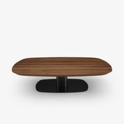 Ligne Roset Alster Low Table Walnut Top Black Lacquered Base - MyConcept Hong Kong