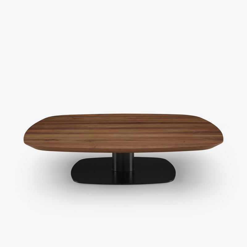 Ligne Roset Alster Low Table Walnut Top Black Lacquered Base - MyConcept Hong Kong