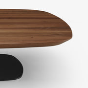 Ligne Roset Alster Low Table Walnut Top Black Lacquered Base - MyConcept Hong Kong
